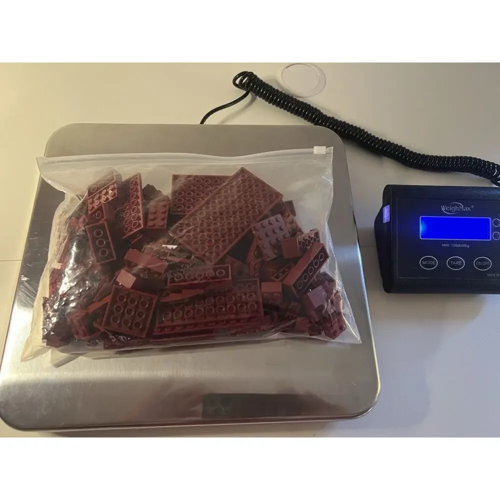 2LBs LEGO DARK RED BURGUNDY And RED Loose Bricks Bulk Lot 2 Pounds